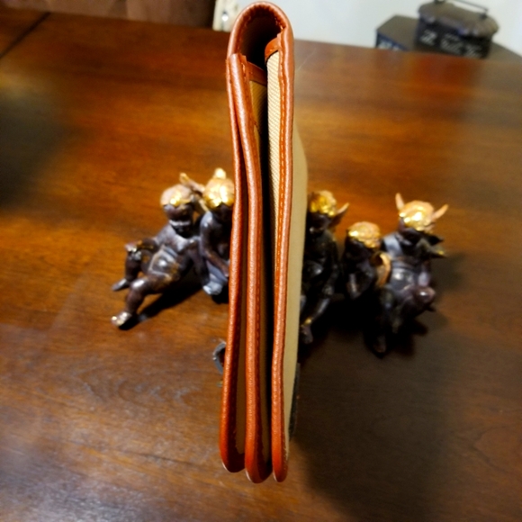 Vintage 1980's YVES SAINT LAURENT Canvas & Leather Clutch. - Picture 3 of 9